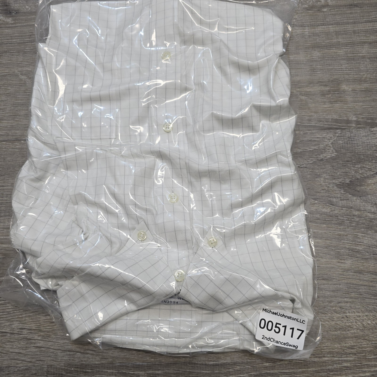 Brooks Brothers Regent Dress Shirt Mens Large 16-32 White Check Non Iron EUC!