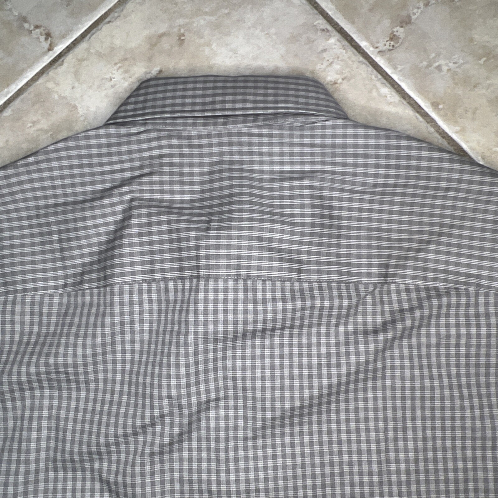 Armani Exchange A|X Casual Regular Fit Shirt Mens S Tan Checked w/ Logo NWT