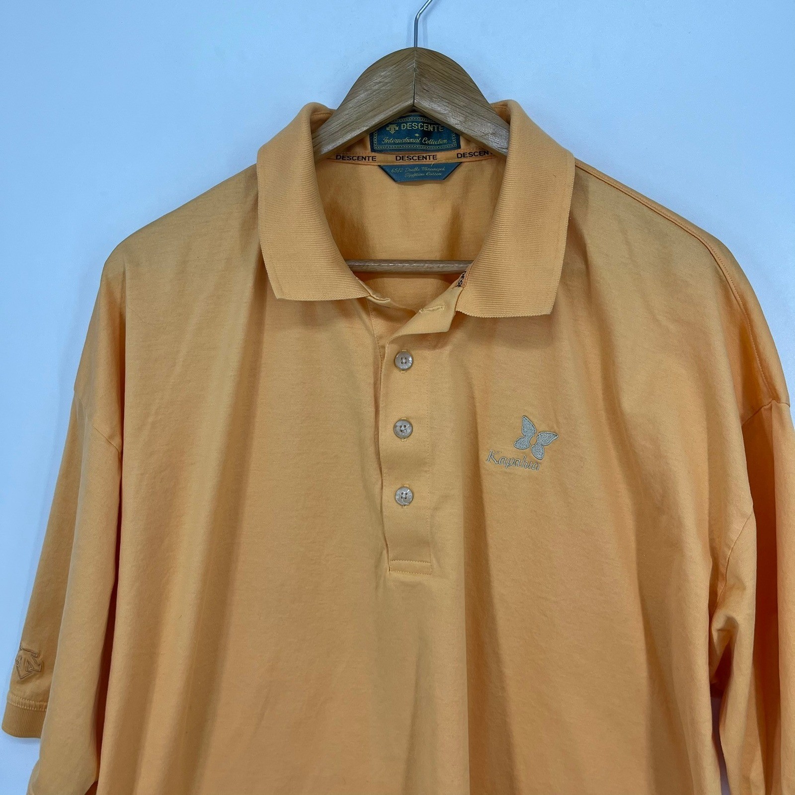 Descente International Collection Mens XXL Orange Kapalua Egyptian Cotton Polo