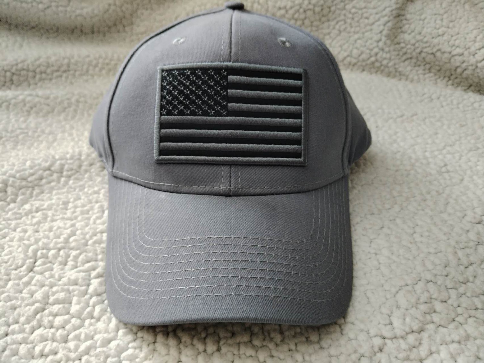 American Flag Hat Adjustable USA Baseball Cap Outdoor Ball Cap Men Women In Gray