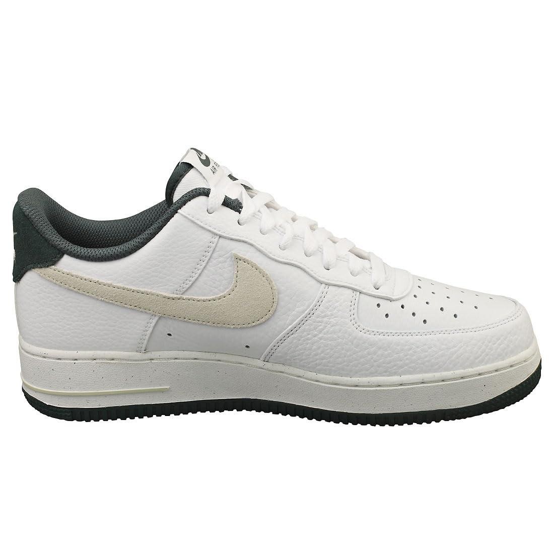 Nike Mens’ Air Force-1 ’07 LV8 Sneakers – White/Sea Glass/Vintage Green