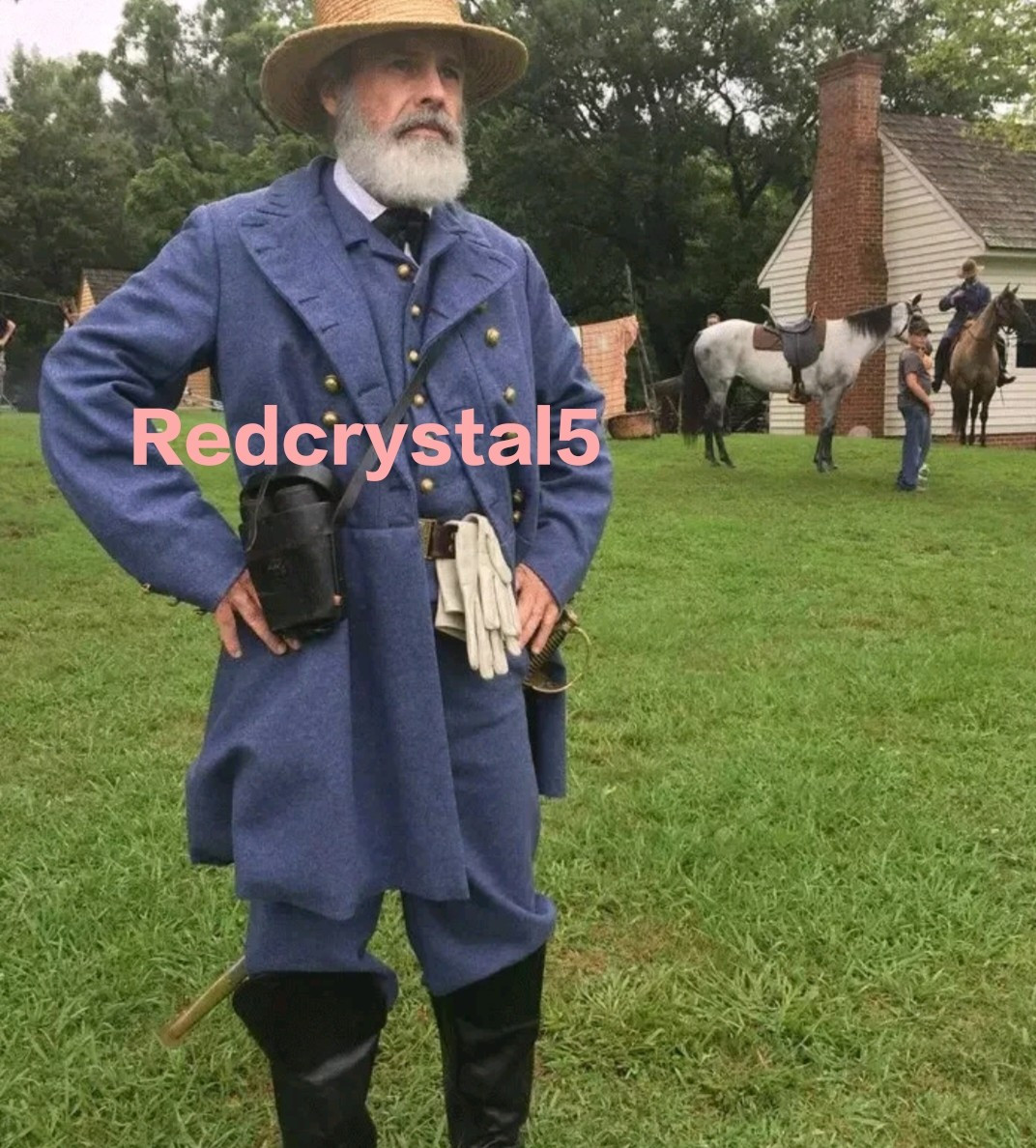 New Men’s General Robert civil war Blue Double Breasted Handmade Coat Fast ship