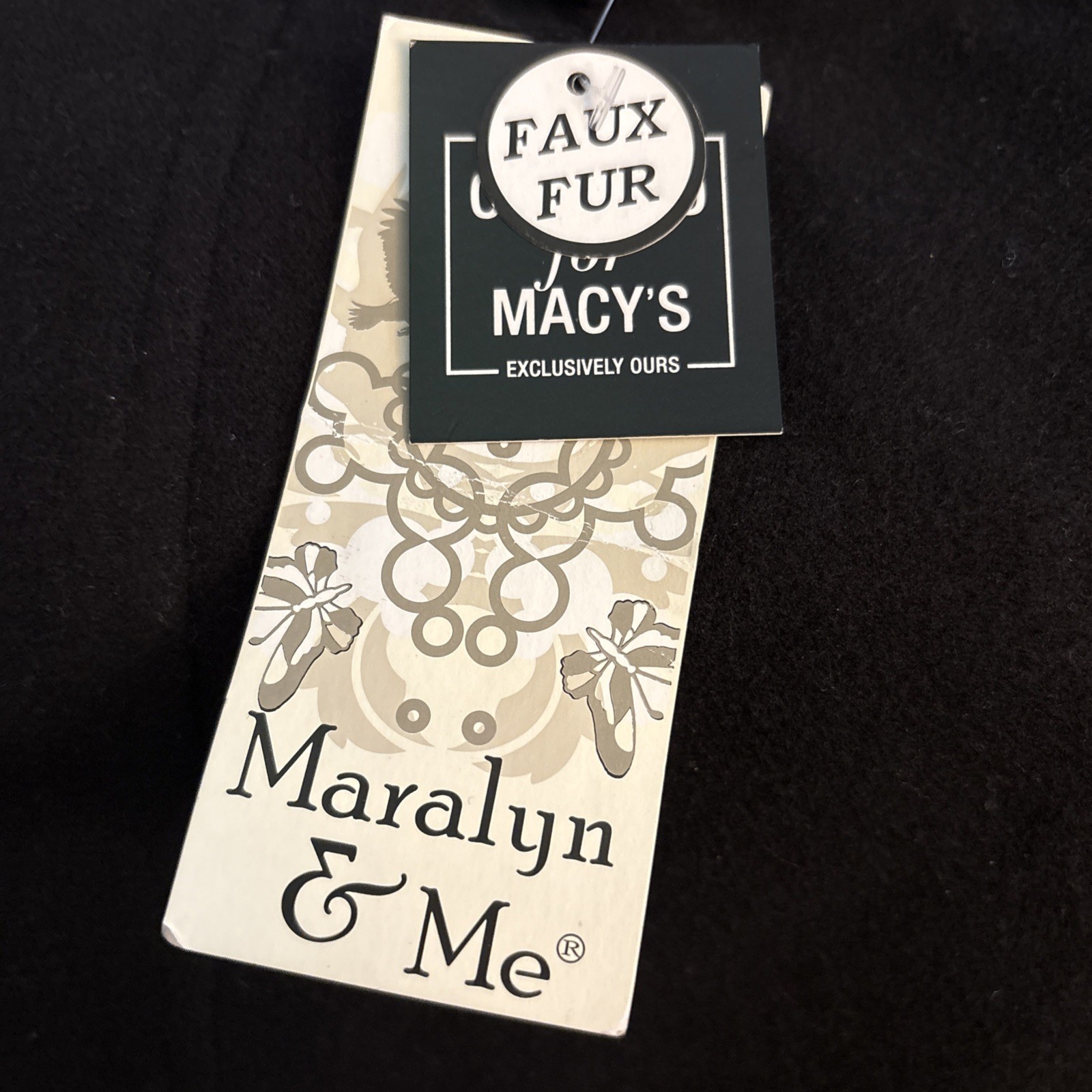 Maralyn & Me Juniors’ Faux-Fur-Trim Hooded Coat Size Medium