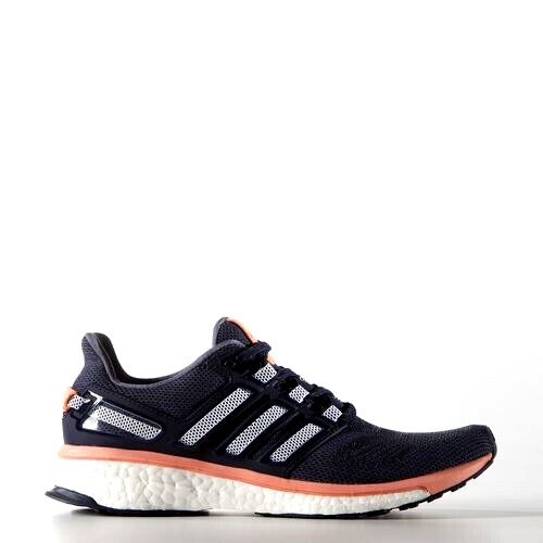 Adidas Energy BOOST 3 Womens 8.5 40 2/3 Dark Navy Blue Salmon Orange