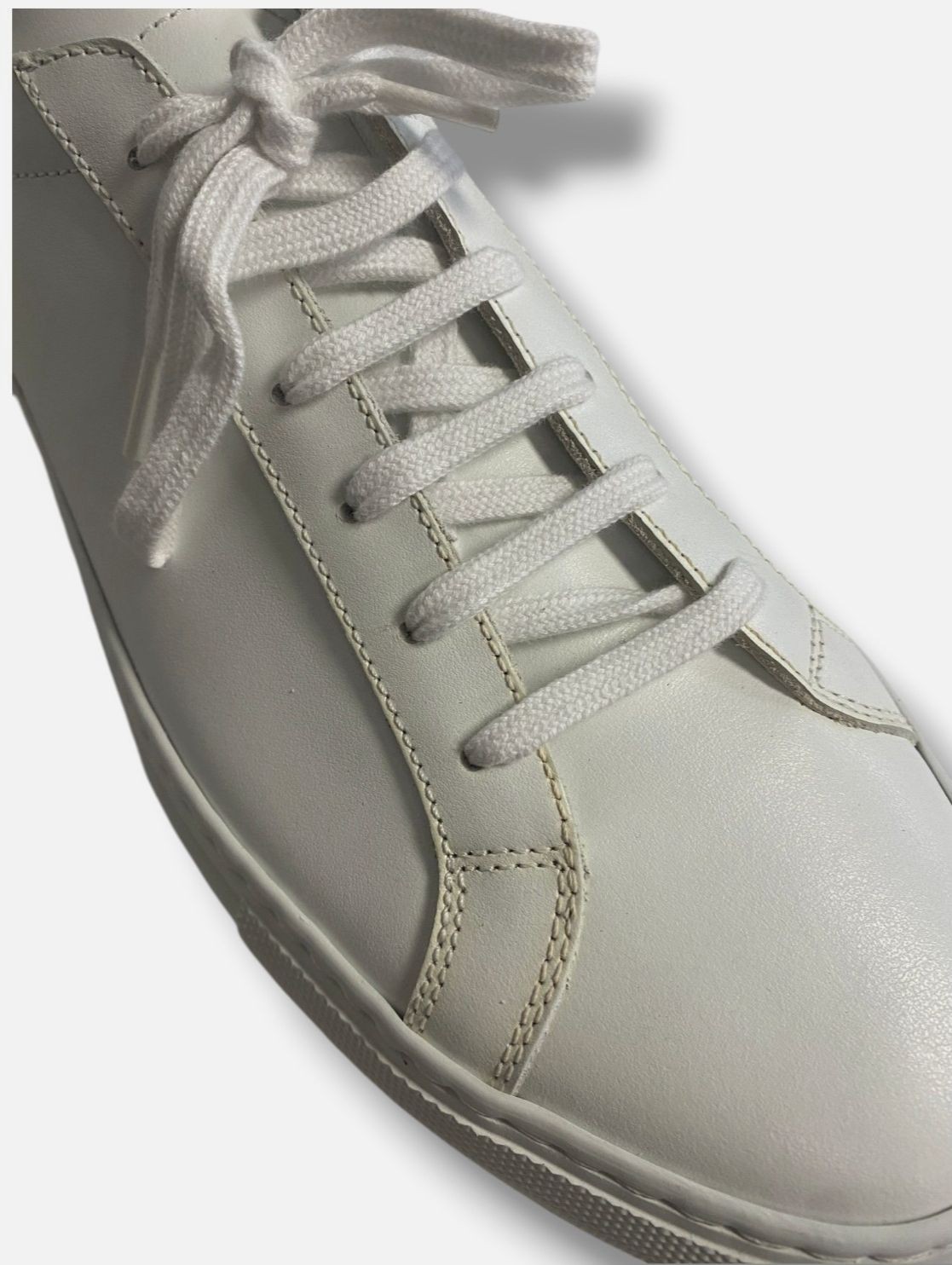 Common Projects Womens White Achilles Leather Sneaker Shoes Size 41