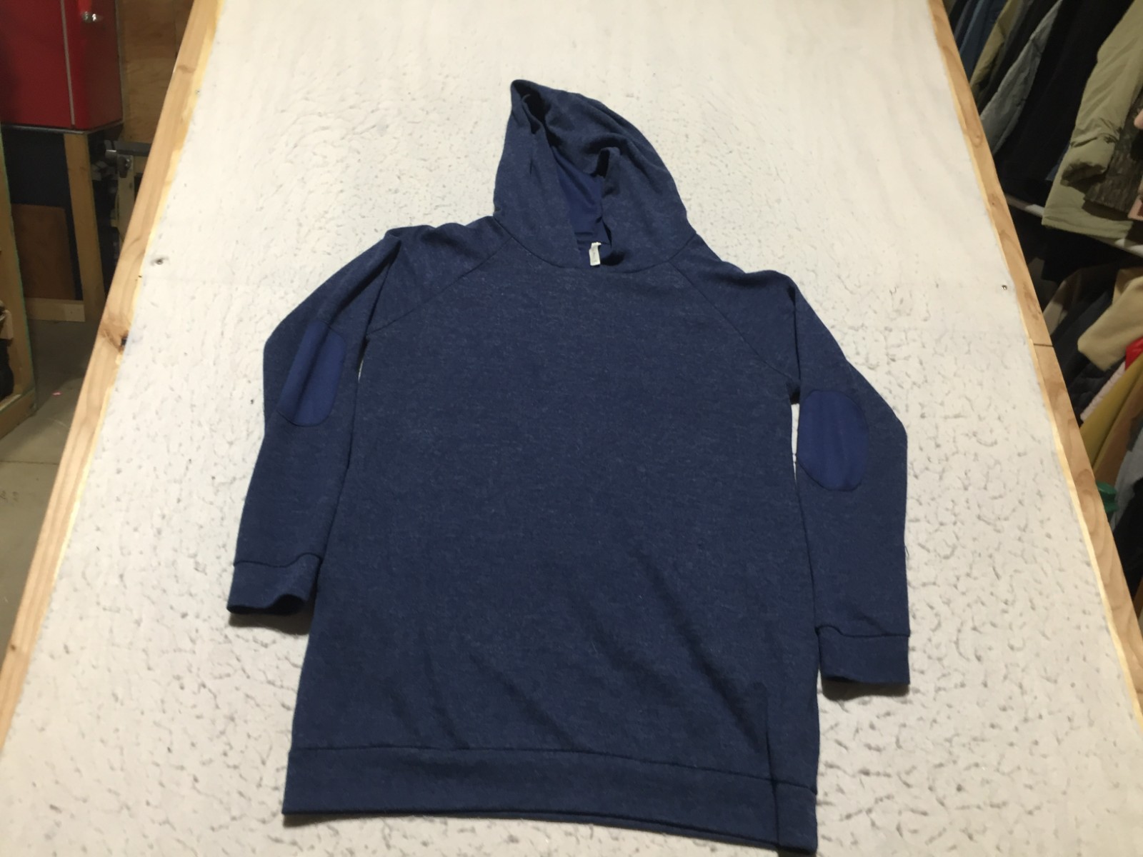 Acting Pro Long Hoodie Womens 2XL Dark Blue Hooded Textured