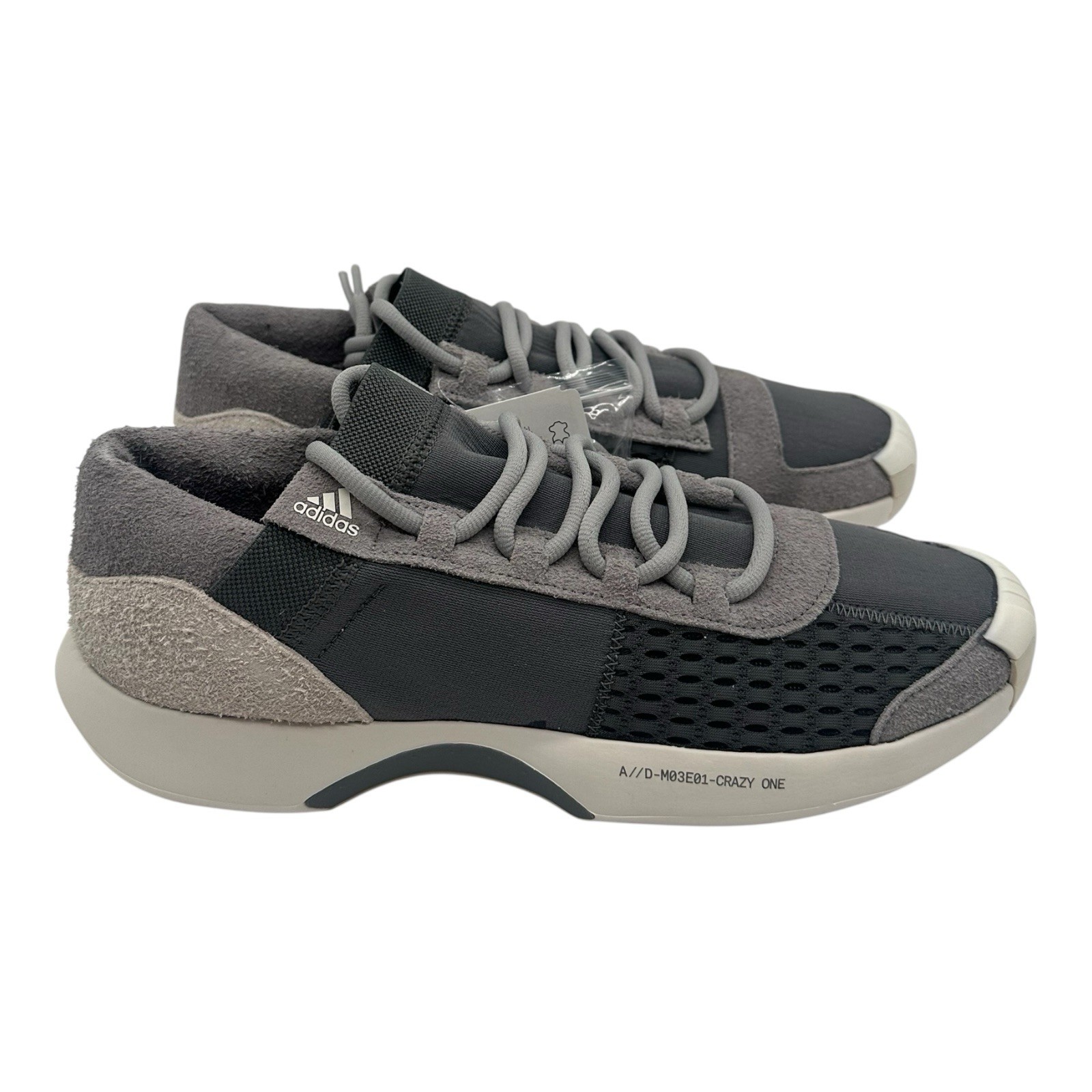 Adidas Crazy 1 ADV A D Gilbert ArenasShoes Mens Sz 9 Grey/White Sneakers CQ1868
