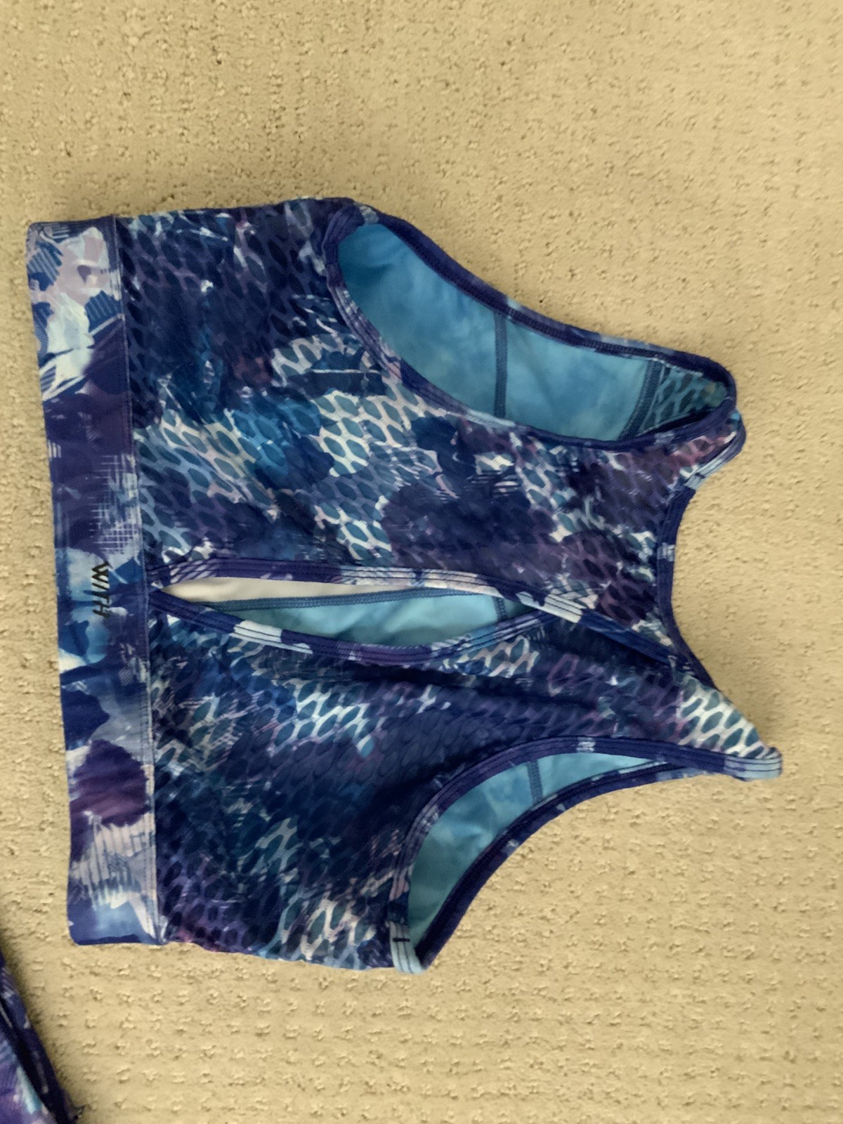 Peloton Blue Moves 2pc Matching Bra & Reversible Legging Set New Medium