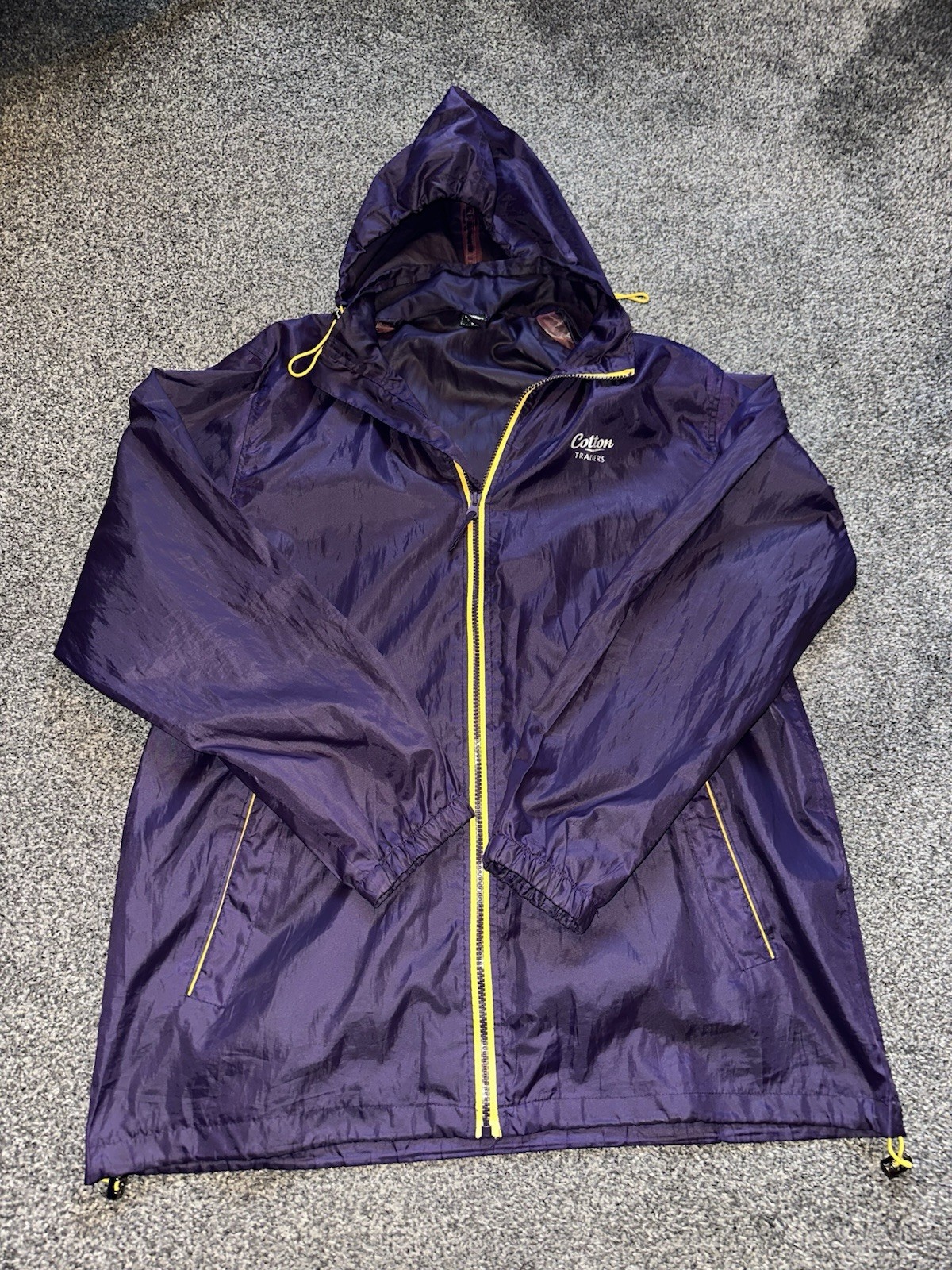 Cotton Traders Jacket Womens Size Medium Purple Waterproof Hooded Anorak (G2)