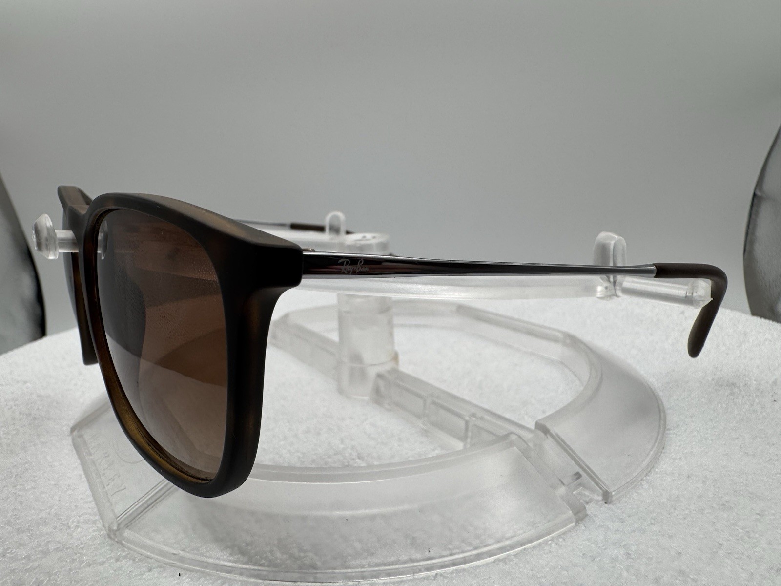 NEW Ray-Ban RB4187 856/13 CHRIS Polished Light Havana Dark Brown Sunglasses