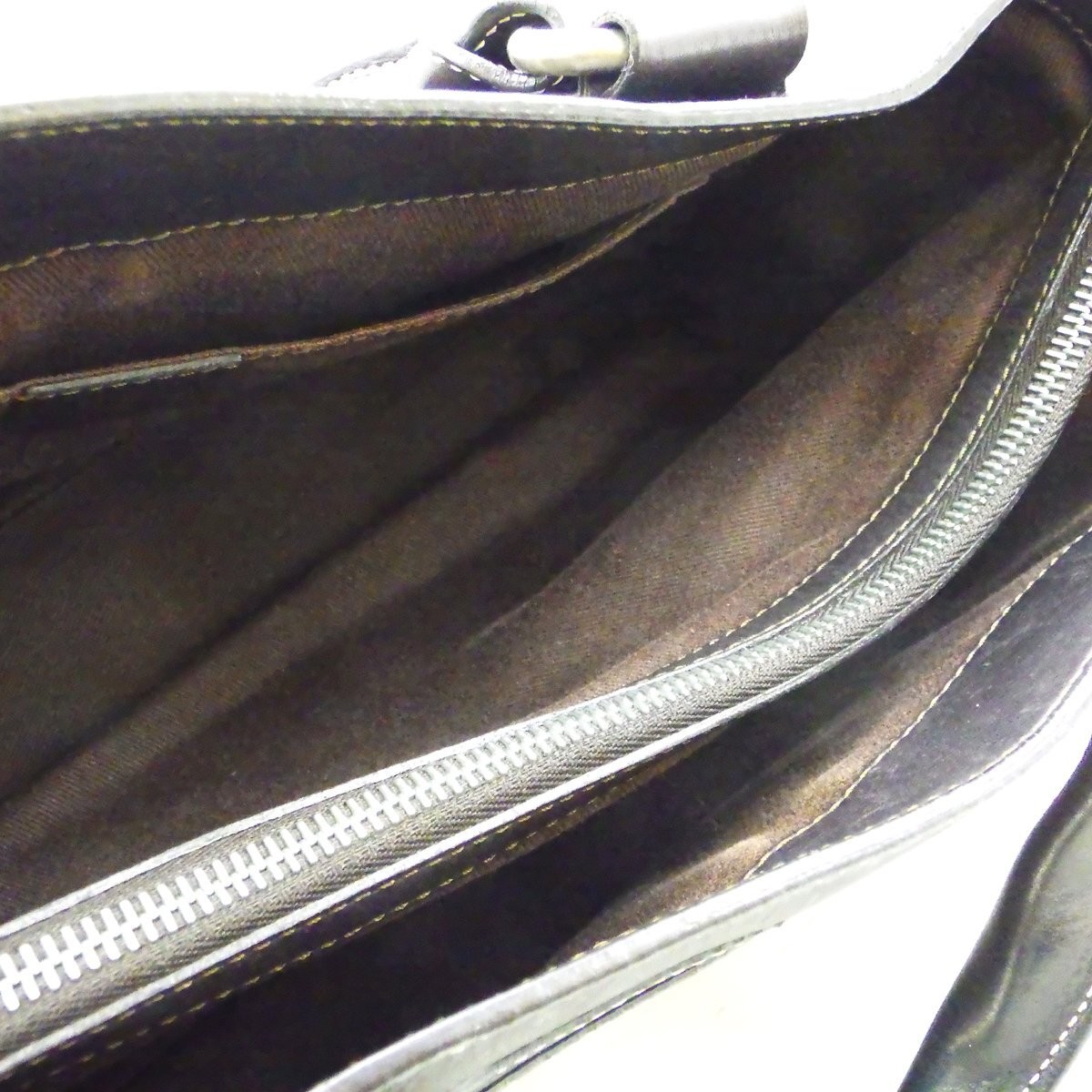 CELINE Hand Tote bag Boogie Bag Dark Brown Leather Authentic excellent F/S