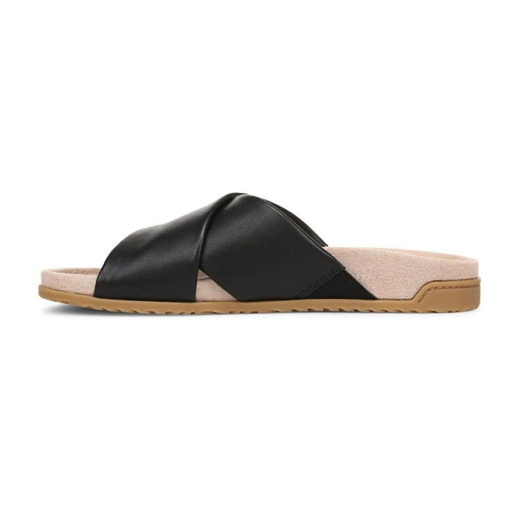 Vionic’s Etna Slide Sandal, Black Leather