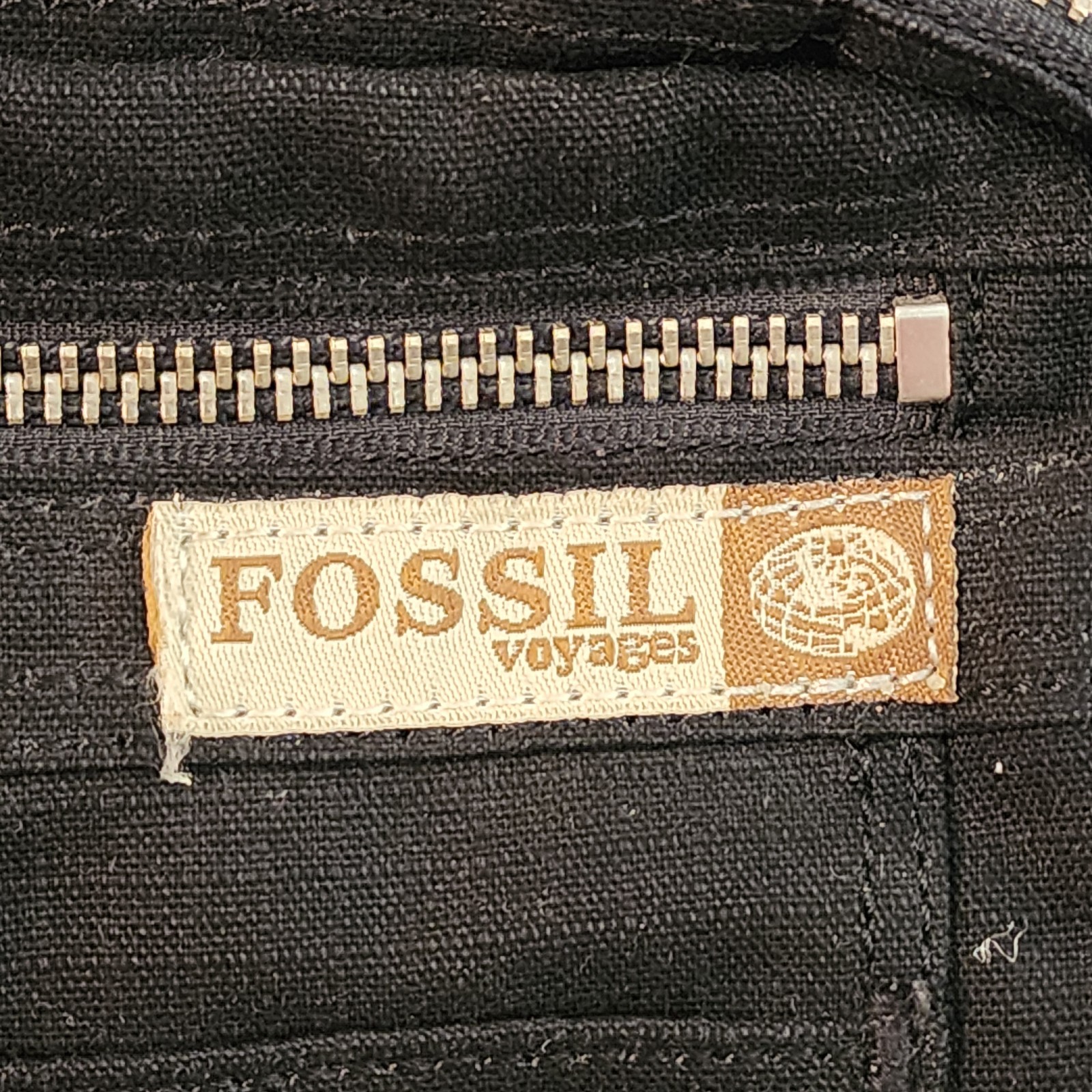 Fossil Voyages Black Crossbody Or Shoulder Purse. Pockets Inside.