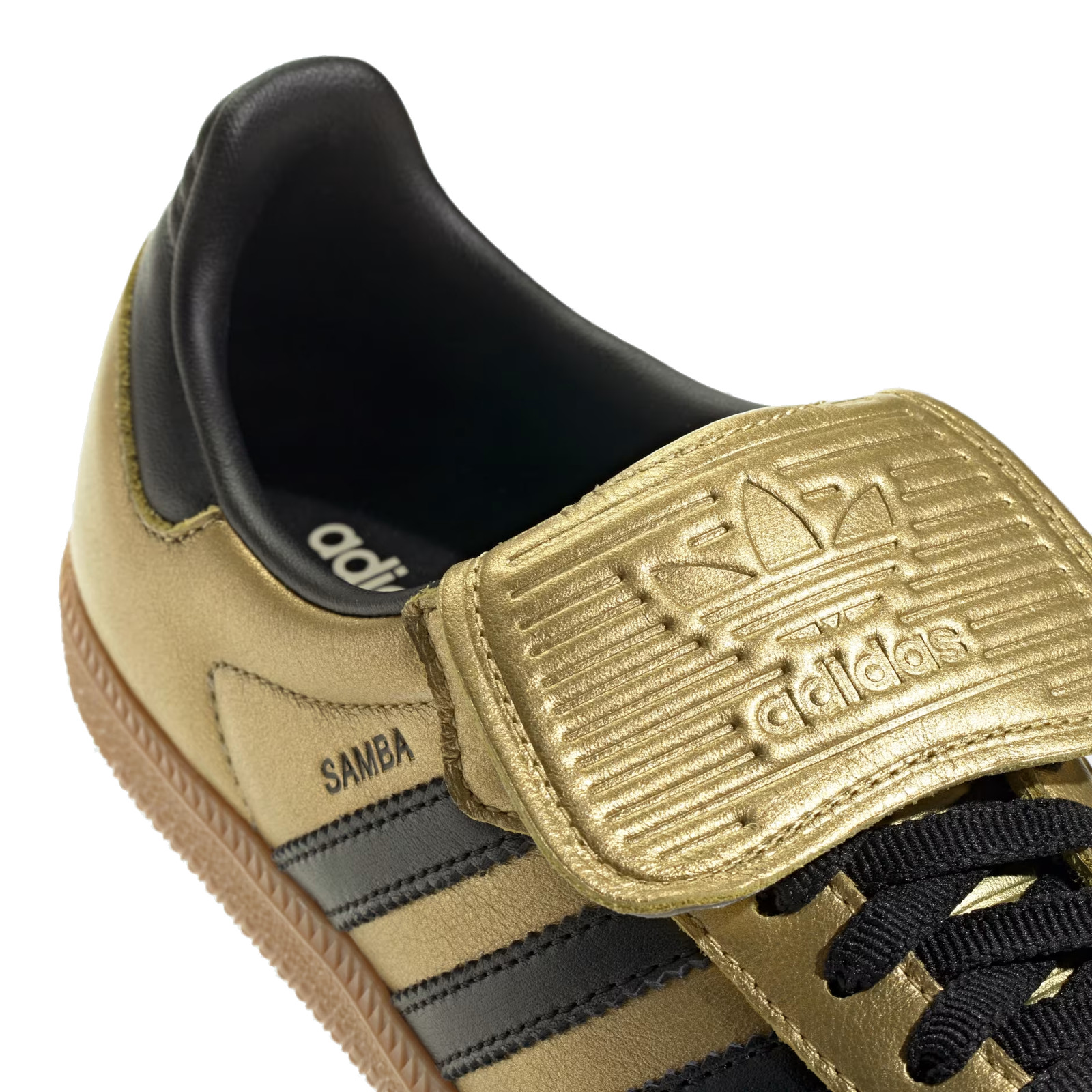 Adidas Samba LT Gold Metallic, Core Black & Gum