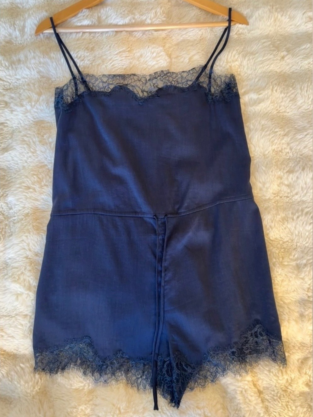 Reformation Elodie Romper In Navy, New Without Tags, Never Worn, No Flaws.