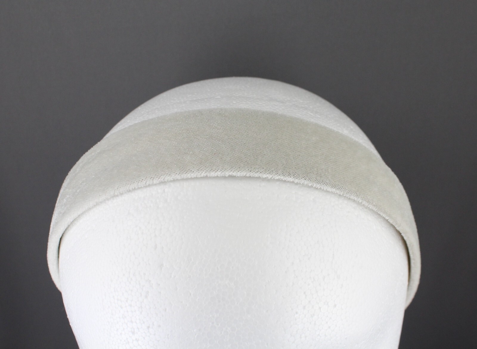 White Cream velvet headband soft velour hair accessory 1.25″ wide plain classic