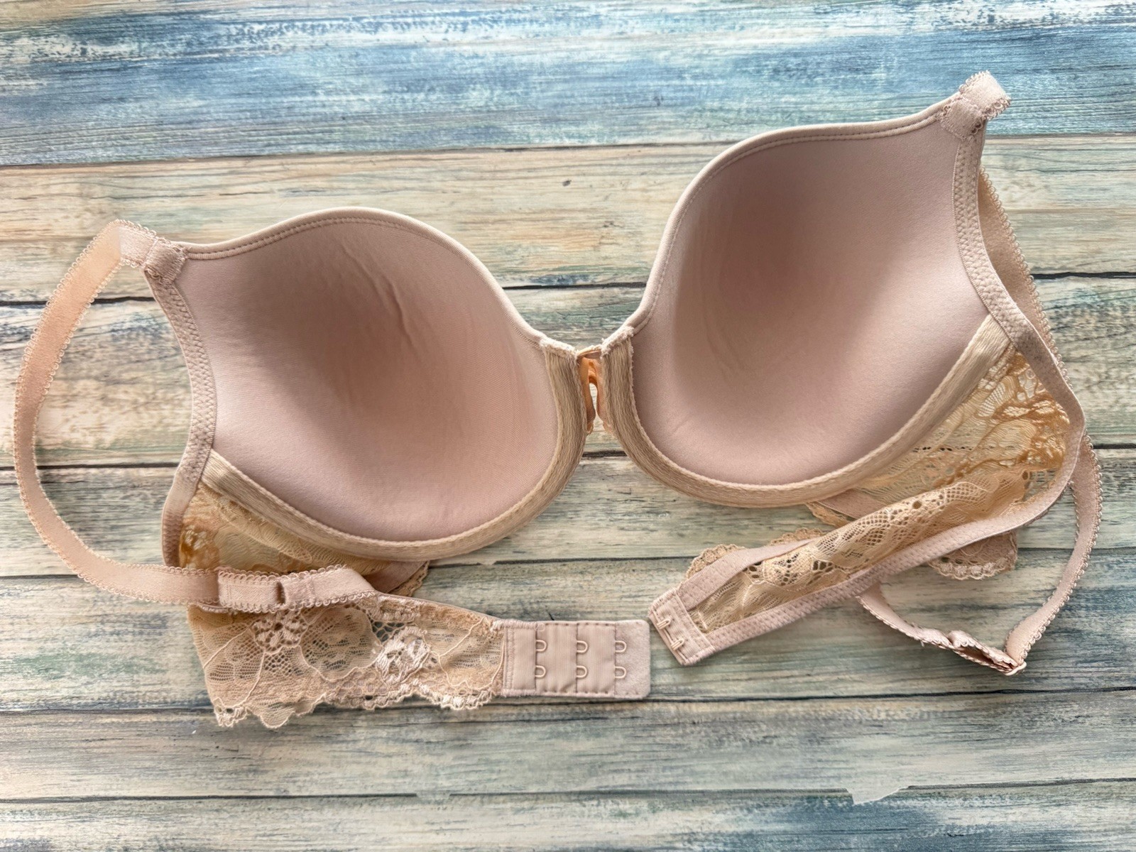WACOAL FRENCH GARDEN FULL COVERAGE UNDERWIRE TSHIRT BRA SZ 38B #85340 BEIGE