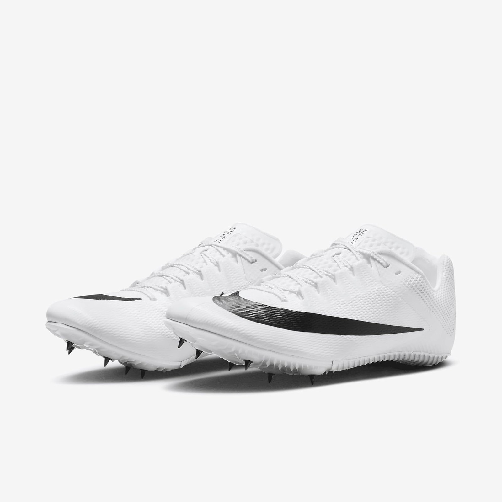 Nike Zoom Rival Sprint Track & Field Sprinting Spikes, White/Black-Metallic Silv