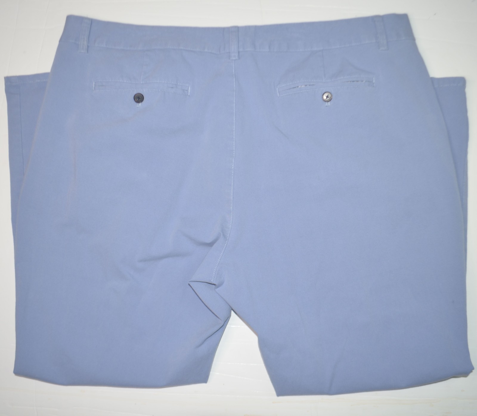 BONOBOS Slim Fit Stretch Cotton Blue Flat Front Chino Pants Sz 44 x 30