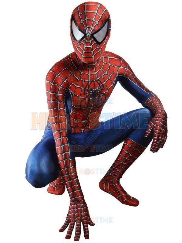 Classic Raimi Spiderman Cosplay Costumes Spider-man 3D Zentai Suit Halloween US