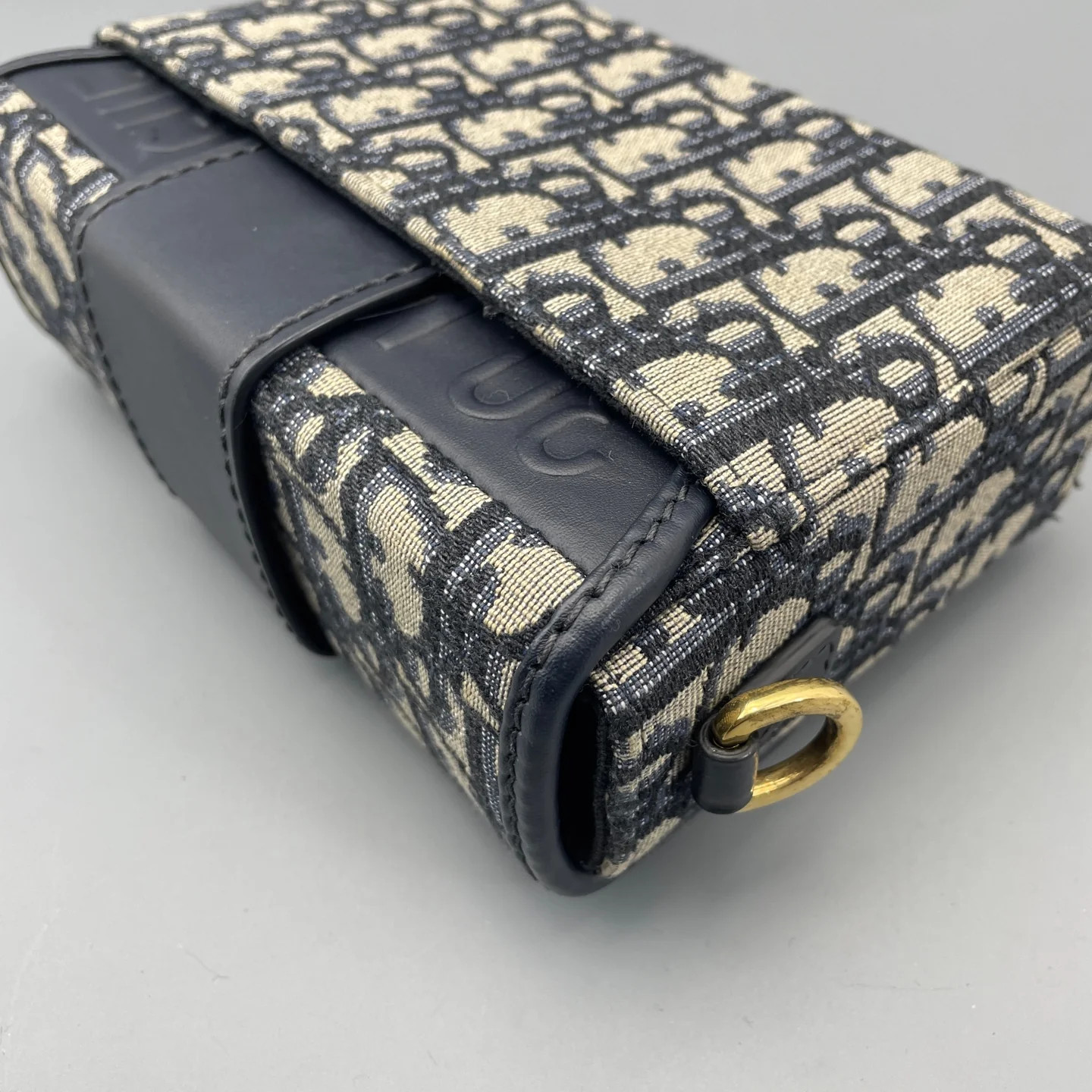 Dior 30 Montaigne Mini Box Bag Beige Navy Oblique (ym051726c3r)