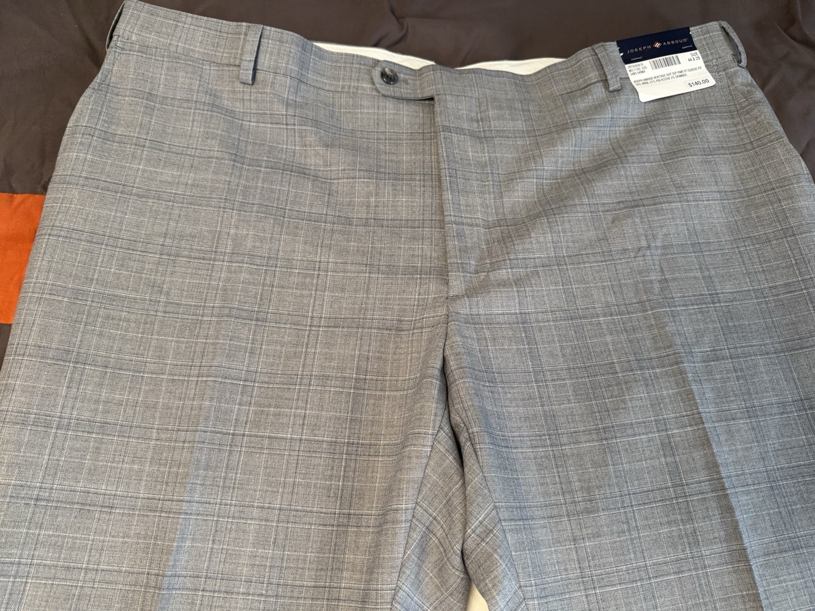 Size 44×29 – Joseph Abboud Classic Fit Wool Blend Plaid Suit Dress Pants | Gray