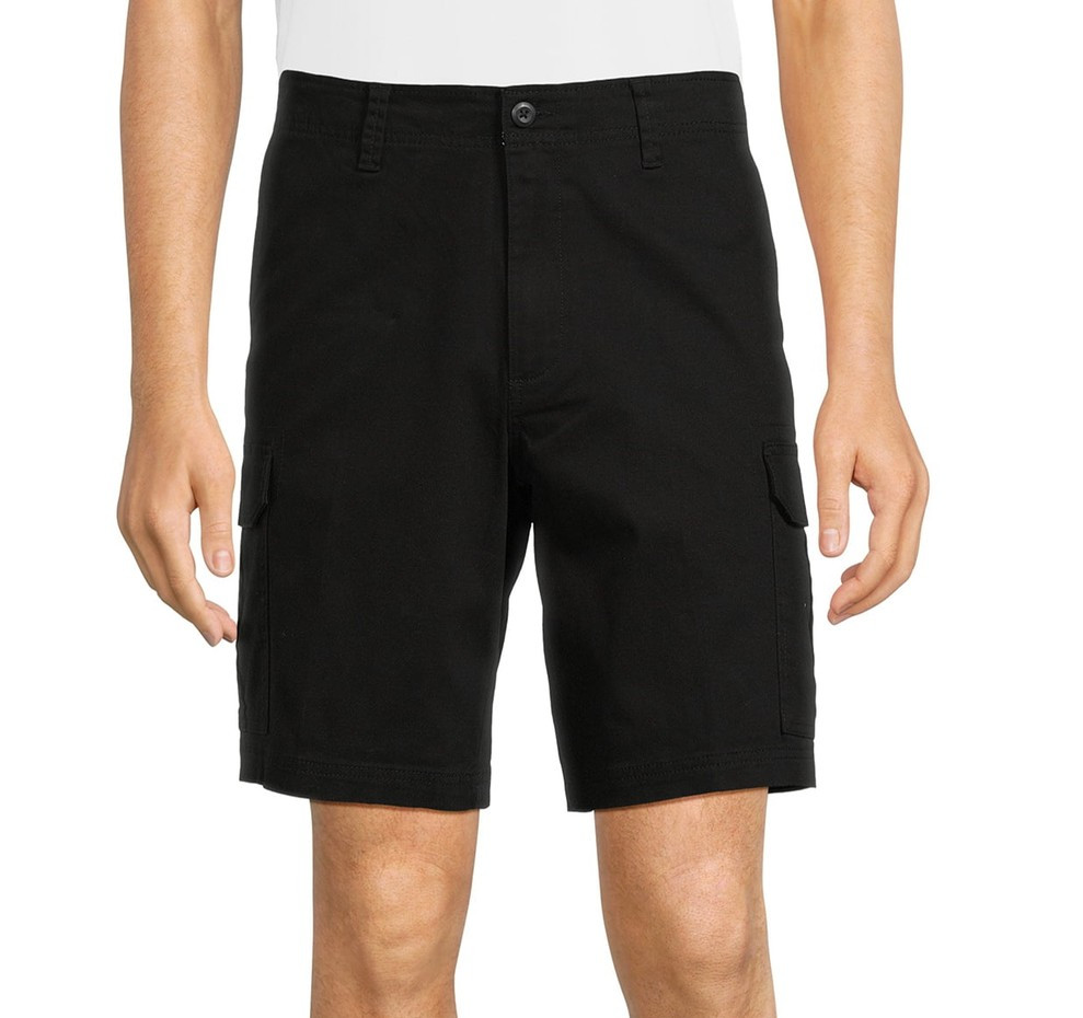George Men’s Black 10″ At The Knee Multi-Pockets Comfort Cargo Shorts: 30-46