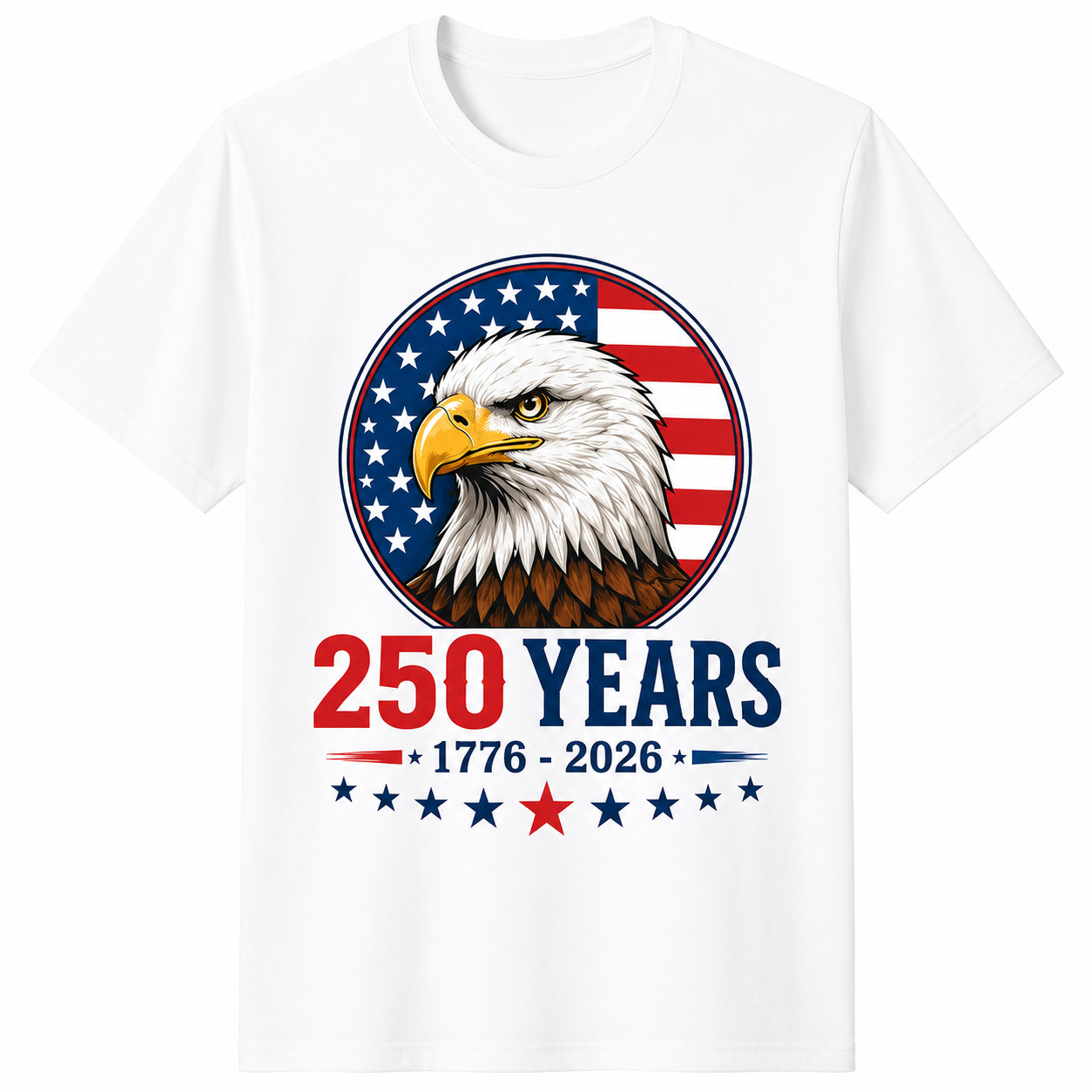 America 250 years Bald Eagle Flag Patriotic 4th July Independence Gift UnisexTee
