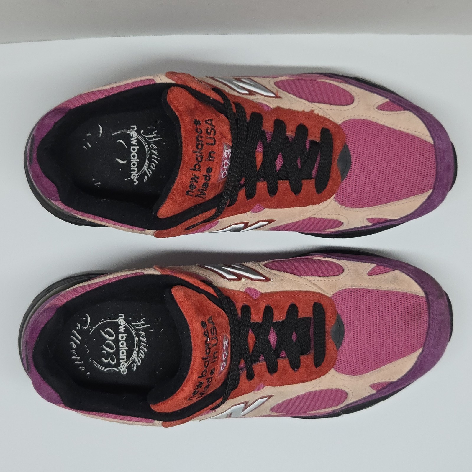 Custom New Balance 993 Made In USA US993W1 Pink Red Purple Men Size 8.5