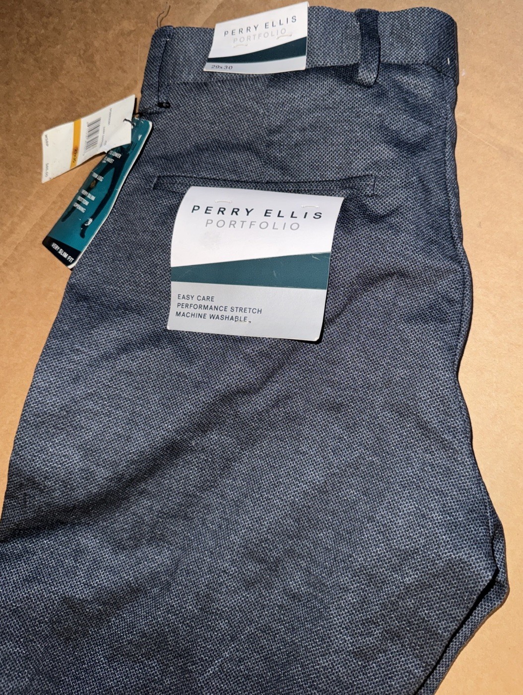 NWT Perry Ellis Portfolio Pants 29/30 dark sapphire MSRP $85 slim fit