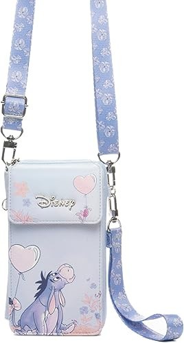 Crossbody Wallet Disney Winnie the Pooh Eeyore Cell Phone Wristlet Purse NEW