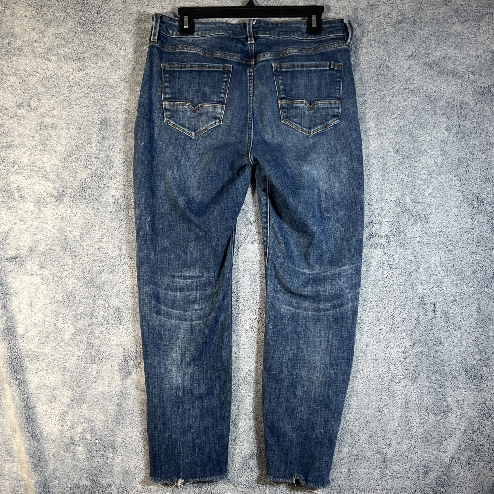 Buffalo David Bitton Hope Women’s Mid Rise Skinny Stretch Raw Hem Jeans Size 32