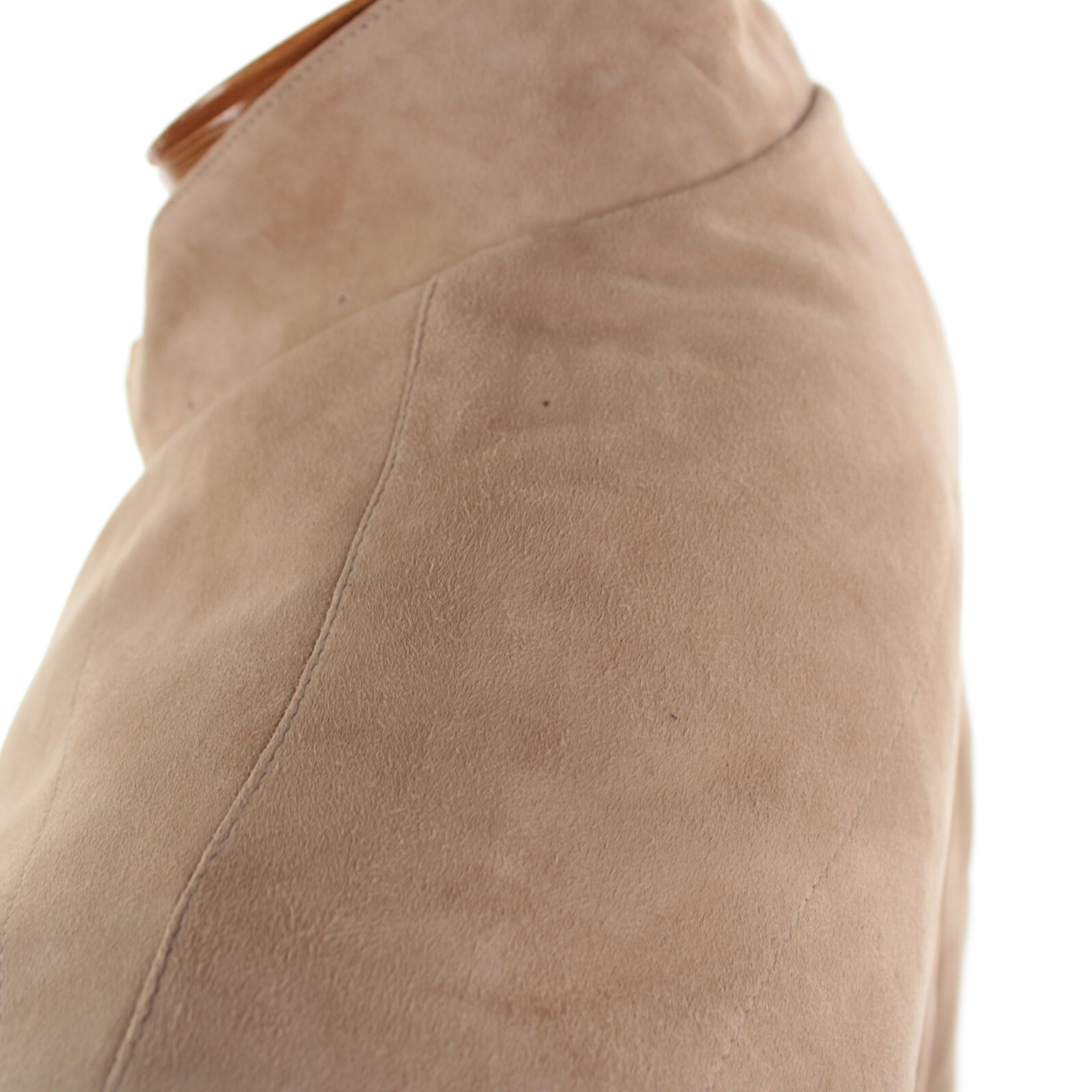 Rifugio NWD Vest / Bodywarmer Size 58 (3XL US) In Solid Tan Suede Handmade