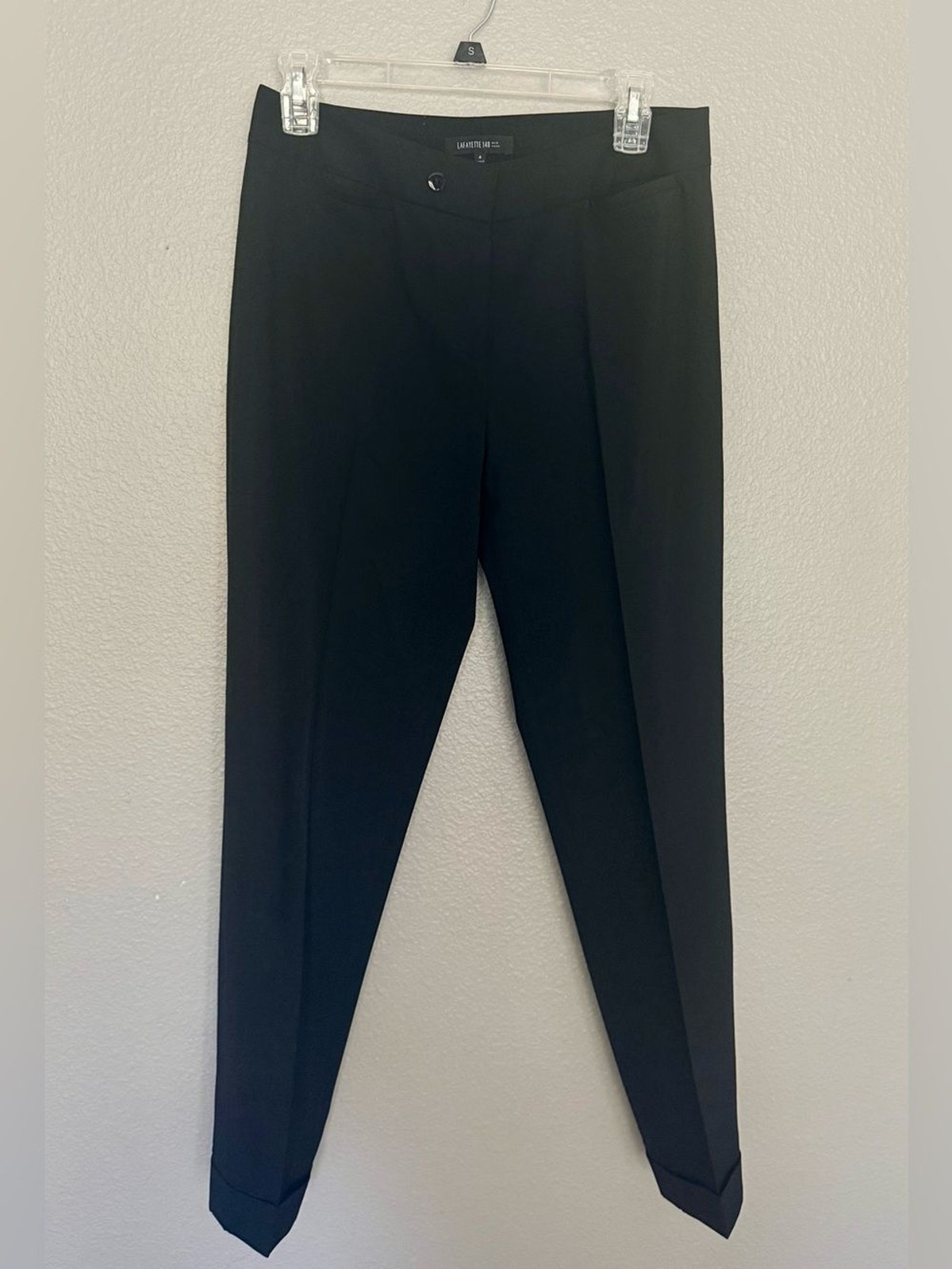 Lafayette 148 New York Black Virgin Wool Stretch Trousers – Women’s Size 4