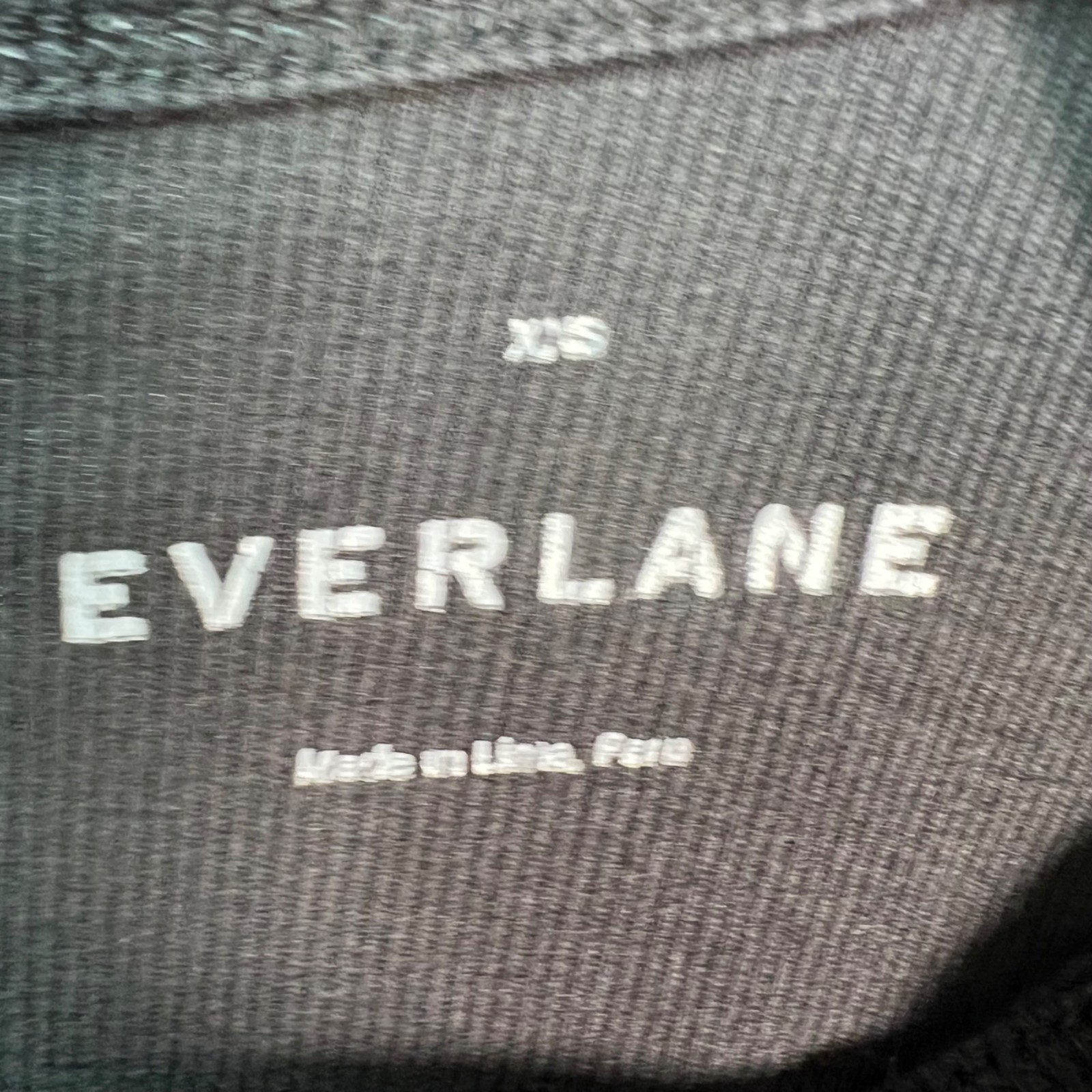 Everlane Womens Size XS Black Long Sleeve Henley Ribbed T Shirt