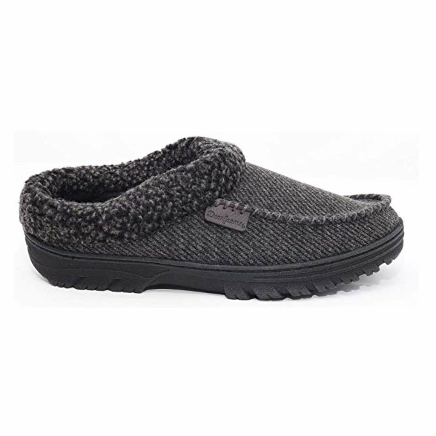 Dearfoams Men’s Slippers Memory Foam Black Sizes 7 8 9 10 11 12 13 14