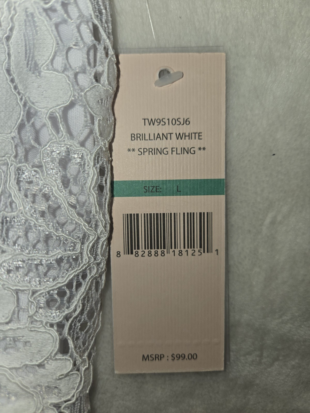Nanette Lepore Lace Brilliant White Spring Fling Blouse / Top Size L NWT