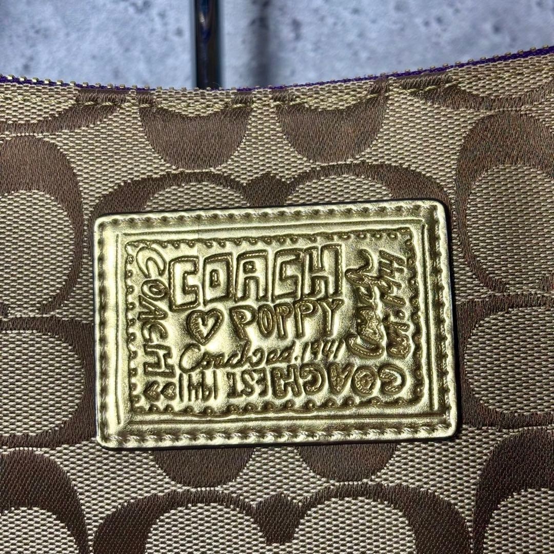 COACH Poppy Signature One Shoulder Bag 2Way Crossbody Charm Y2K Women [LS]