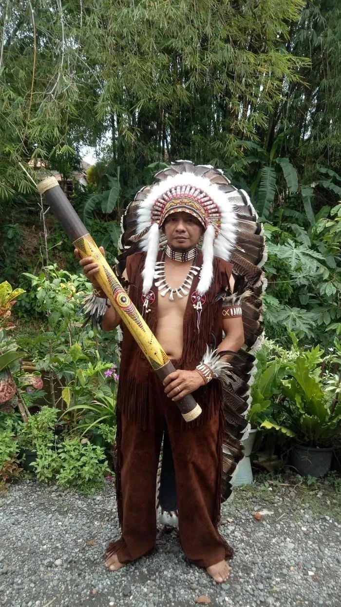 XXL Handmade Feather Warbonnet Headdress Hat – Native American Style Costume