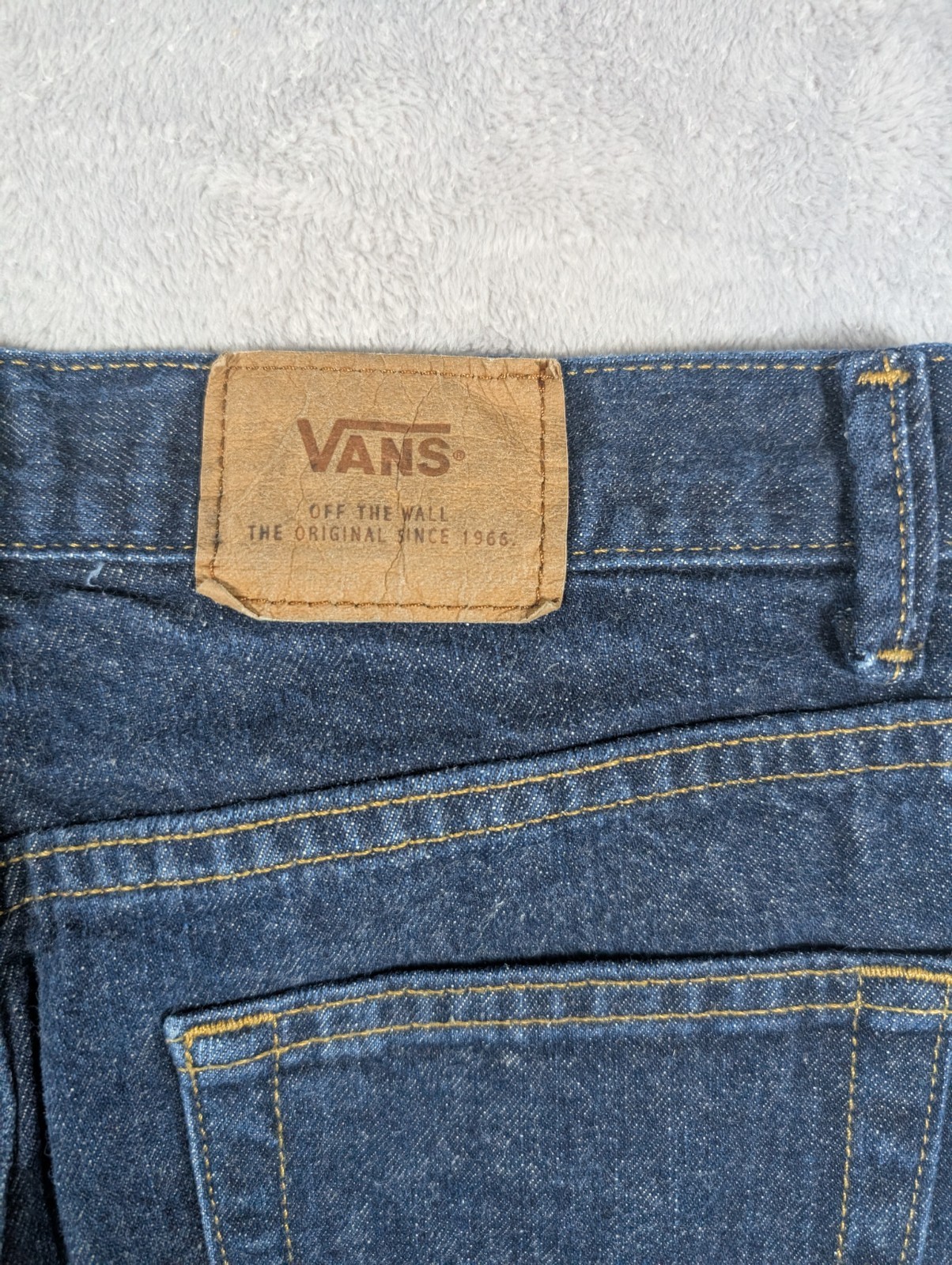 Vans V56 Standared Jeans Men 28×16 Dark Wash Straight Leg Skaterboard Y2k Skater