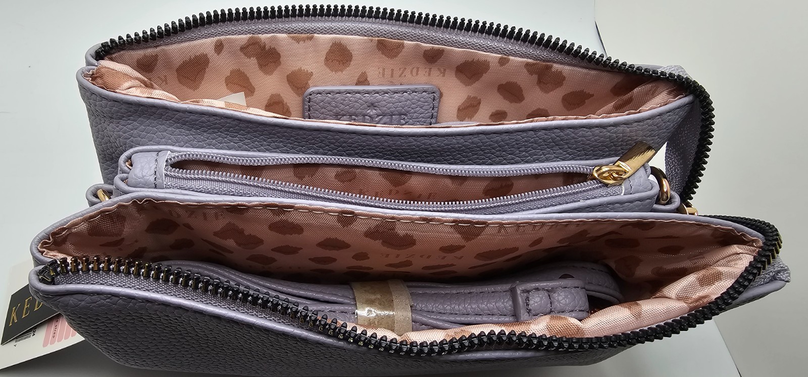 Kedzie Eclipse Wallet Crossbody Butter Soft Pebble Leather Various colors NWT