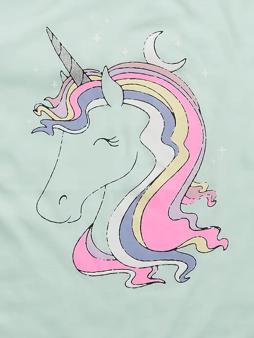 NWT Gap Kids Girls short unicorn pajamas 100% recycled polyester u pick size