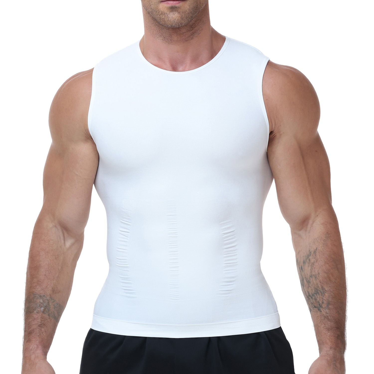 Men’s Tight Undershirts Top Waist Shaper Figure Shaping Tummy Control Underwear