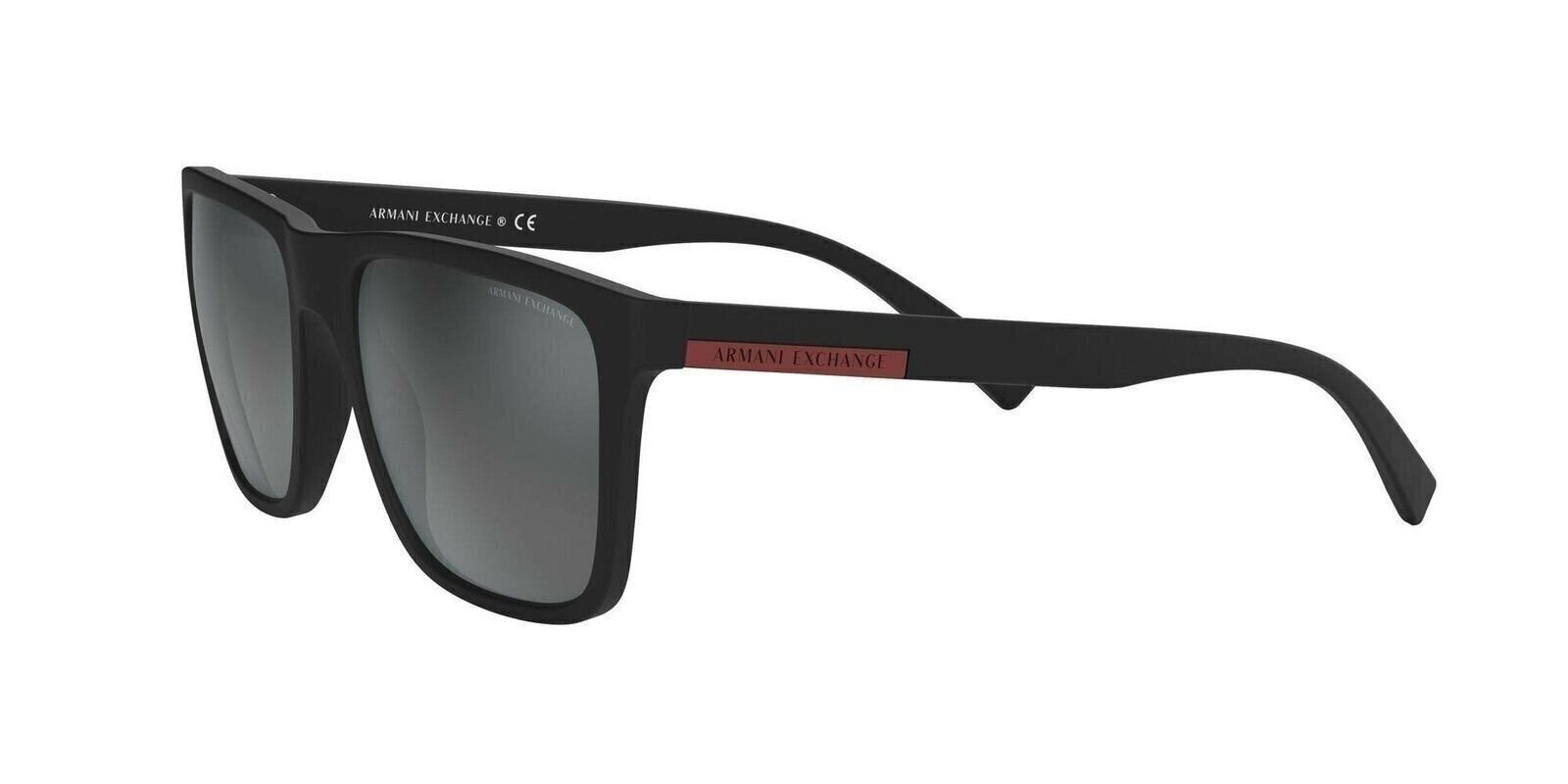 A|X Armani Exchange Men’s AX4080S 80786G Matte Black/Light Grey Mirror lenses
