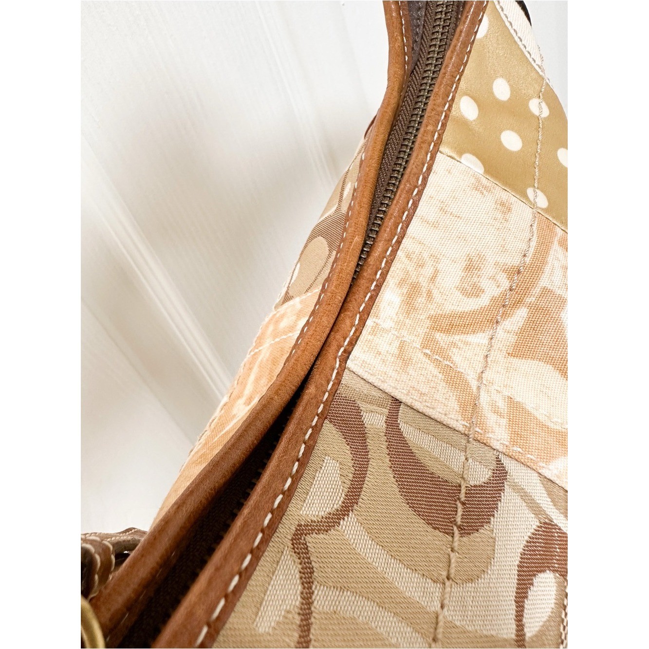 Coach Ergo Patchwork Hobo Shoulder Bag Zebra Cheetah Y2K