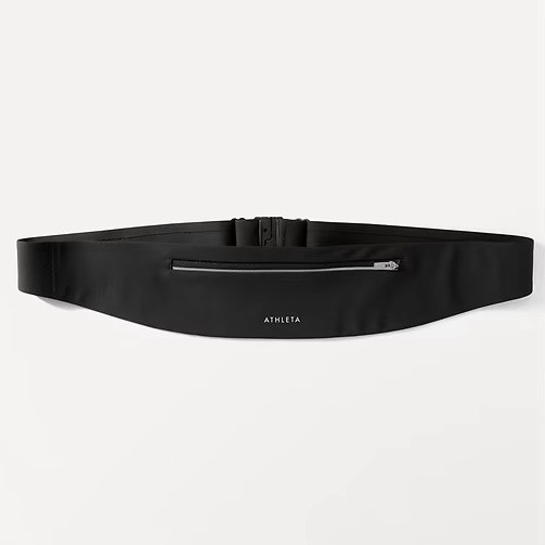NEW! Athleta PACESETTER RUN BELT 2.0 in Black, Adjustable Strap, Zip, Breathable