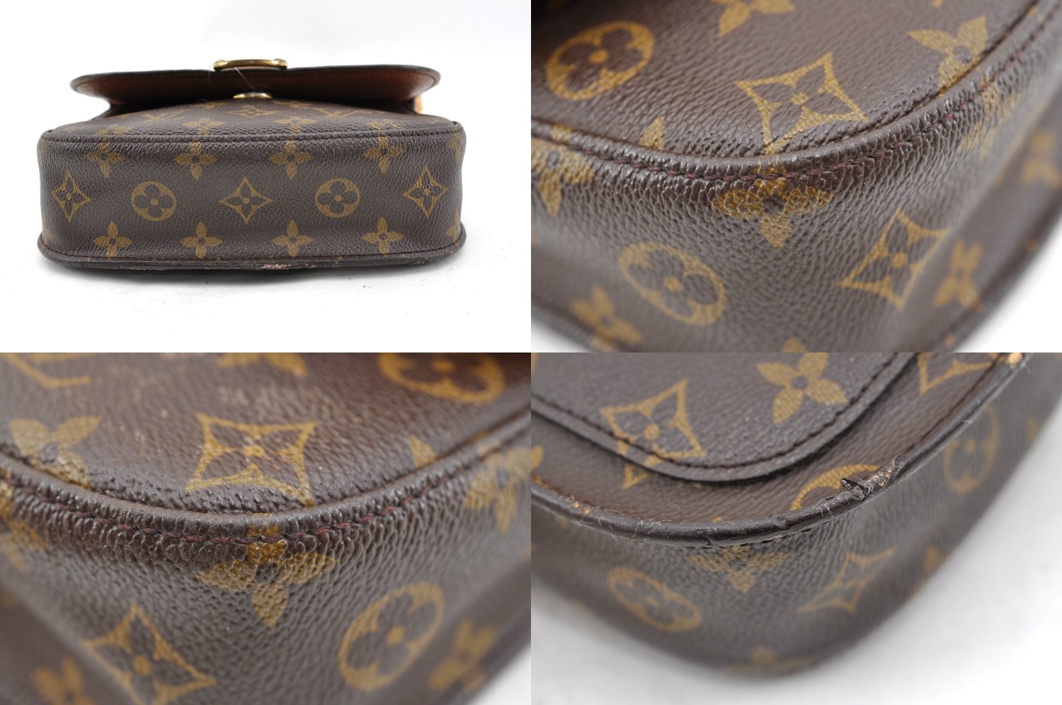 Authentic Louis Vuitton Monogram Saint Cloud MM M51243 Shoulder Cross Bag AC015