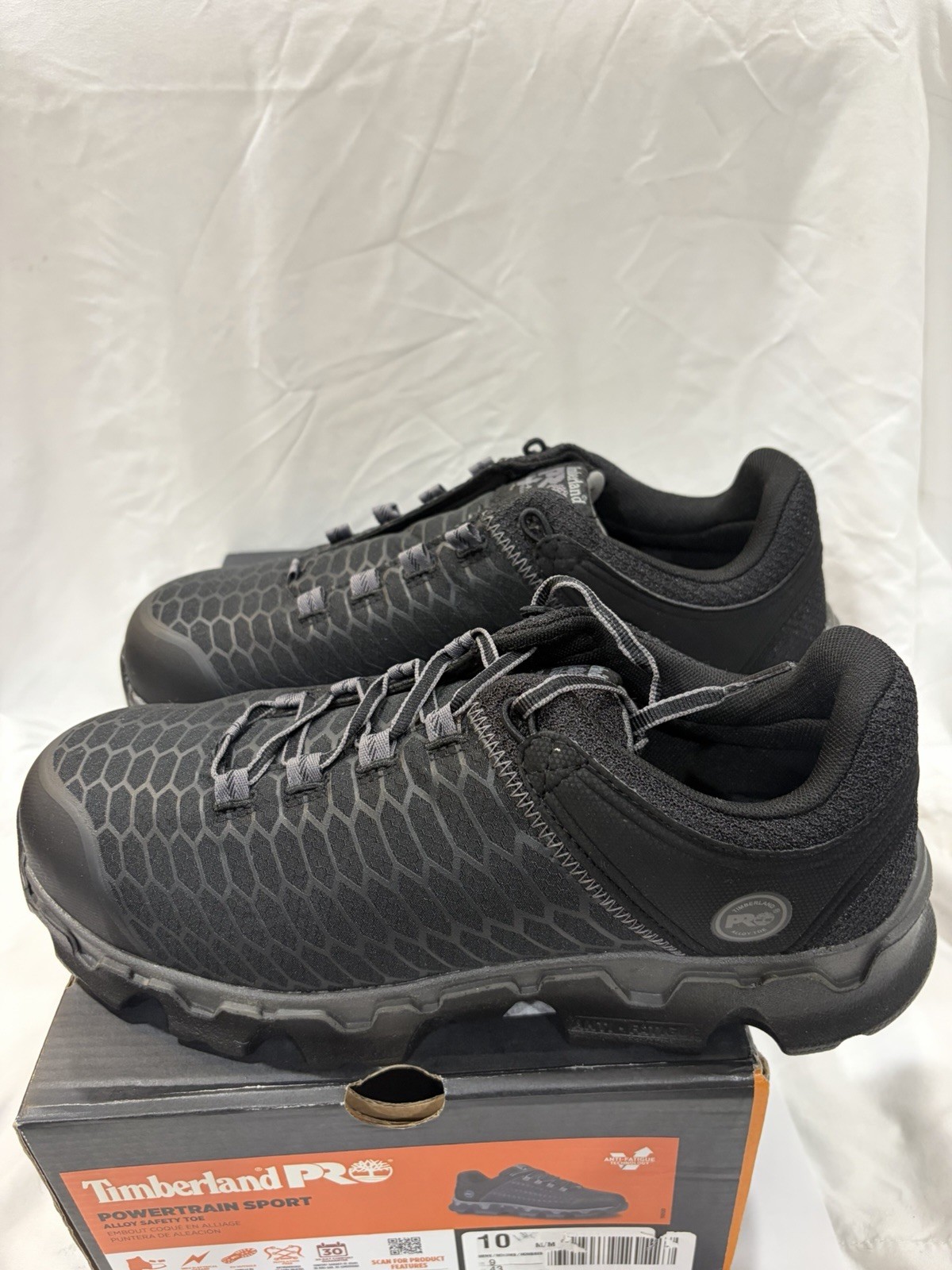 Timberland Pro Men’s Powertrain Sport Alloy Toe Work Sneaker in Black, Size 10 M
