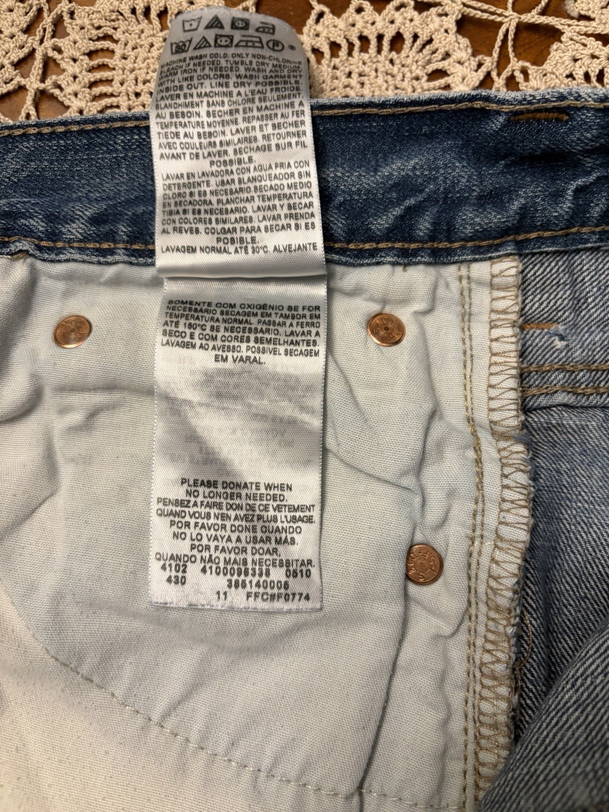 Levi’s 514 Utility Jeans 32/34 6 Pocket Slim Straight With Back Pocket Rivets