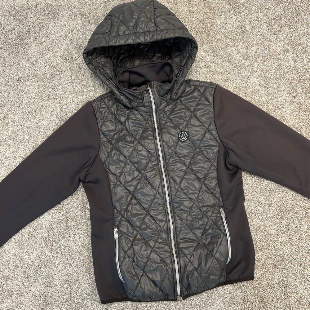 Mountain Horse Cristal Hybrid Jacket Women Size Medium Gray Hooded Full Zip